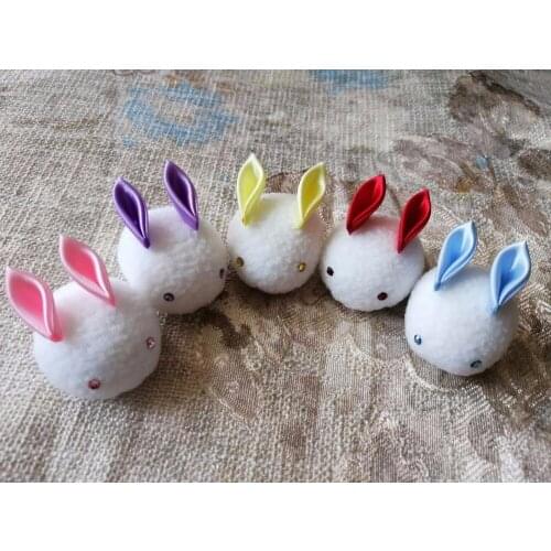 Pets Dogs Grooming Pet dog hair accessories Hefeng handmade DIY hair accessories and wind cloth rabbit hair clips 20pcs/lot