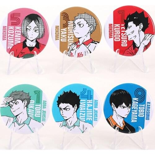 Anime Haikyuu!! Enamel Pin Volleyball Boy Tsukishima Firefly Sun Xiang Cosplay Brooch Cartoon Bags Backpack Badge Button