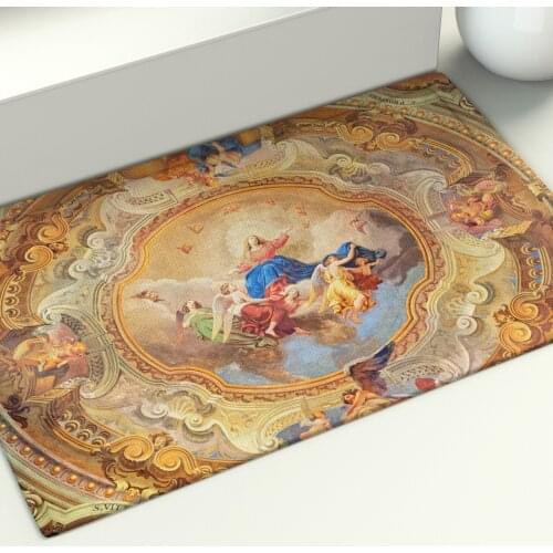 Ancient Greece Floor Mat Retro Fairy Tales Home Area Rugs Bedroom Livingroom Decoration Bathroom Printed Doormat Carpets