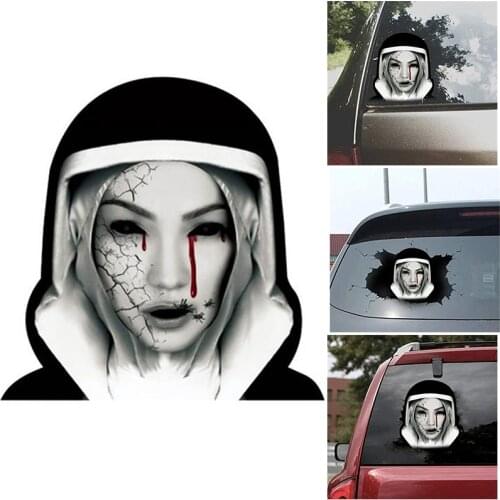 Halloween Car Sticker Removable Self-adhesive Wall Sticker Horror Decoration For Car Window Fridge Luggage Декор Комнаты