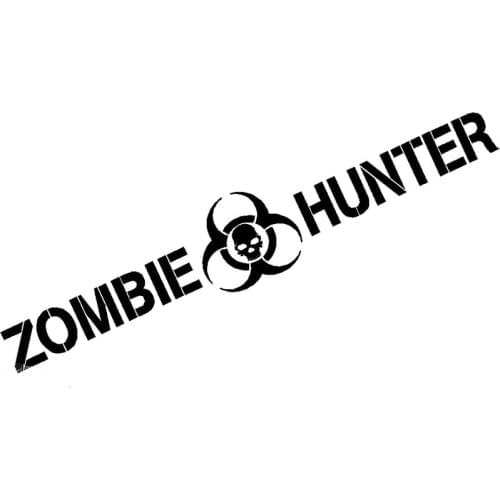 19.5*3.5CM Zombie Hunter Decal Apocalypse Outbreak Response Team Car Sticker Car Styling Car Decoration Black/Sliver C8-0339