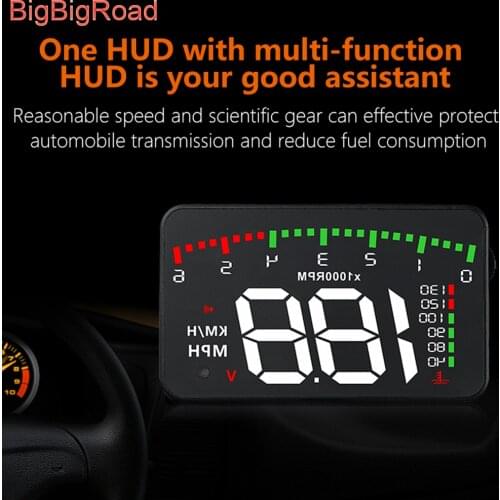 BigBigRoad Auto Car Hud Display Windshield Projector For Hyundai i10 Azera Equus Genesis G90 G80 G70 Ioniq Elantra GT Avante
