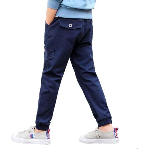 Boys Pants 2021 Autumn Cotton Long Kids Pants 3-14 y Boys Trousers New Style High Quality Kids Pantalones Causal Cargo Pants