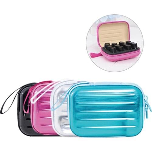 12 Grids Essential Oil Storage Case Protector Travel Carrying Zipper Organizer Bag For 1/3ML Essential Oil Glass Vials Bottles