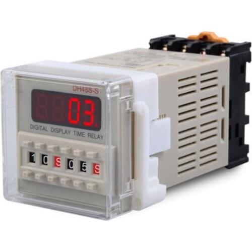 00~99 Din type digital timer meter S,M,H , 0.1S,0.1M, 0.1H , Second, Minute, Hour din timer