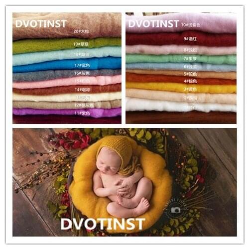 Dvotinst Baby Photography Props Wool Background Blanket Felt Basket Filler Stuffer Fotografia Accessories Studio Shooting Props