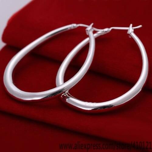 E080 Hot Sale High Quality Silver Color Fine Jewelry,Wholesale Jewelry Elegant Charms Fashion Solid U Shape Earrins/dhkal