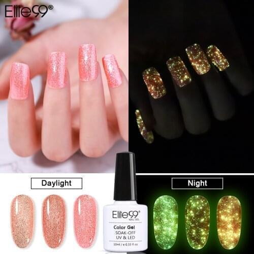 Elite99 Luminous Rose Gold Nail Gel Polish Glow In The Dark UV Gel Nail Polish Enamel Soak Off Nail Art Manicure Gel Varnish