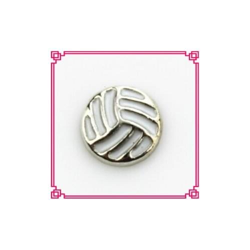 Hot selling 50pcs/lot vollyball floating charms living glass floating pendant lockets charms