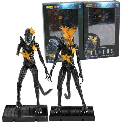 Hiya Toys Aliens Headshot / Battle Damage Alien Warrior 5" Action Figure Toy Doll Brinquedos Figurals Collection Model Gift