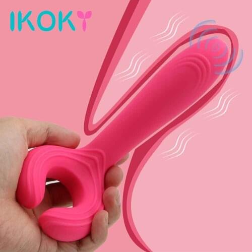 IKOKY 12 Speed Nipple Clip Clitoris Vaginal Massager Dildo Vibrator G spot Stimulate Vibrators Female Masturbation