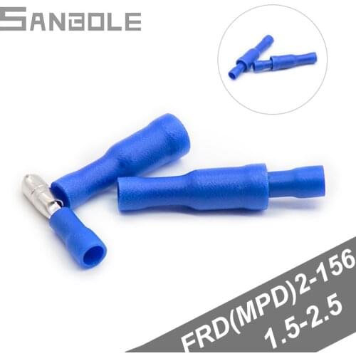 Terminal Blue Bullet Shape Male and Female 1.5-2.5 square 10A Connectors Wire Connection Plug Fast Docking (500SET/1000PCS)