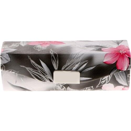 Beauty Flower Pattern Jewelry Makeup Lipstick Case Box with Closure