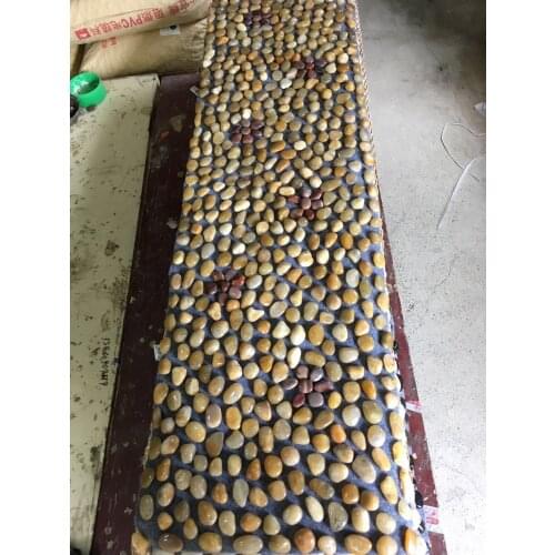 Natural rain flower stone pebble car massage seat cushion office four seasons thin breathable massage mesh