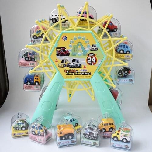 Mini Alloy Car Toy Ferris Wheel Inertia Car Engineering Truck Fire Truck Child Portable Car Toys For Children