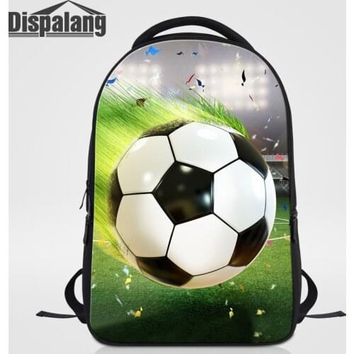 Dispalang Multifunction Men 14 Inch Laotop Backpacks For Teenagers Cool Footballs Printing School Bags Boys Fashion Mochila Pack