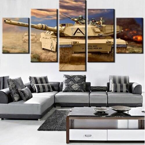 Modular Picture 5 Pieces War Thunder Painting Canvas Wall Art Picture Home Decoration Living Room Canvas Wal Art Decor Framed