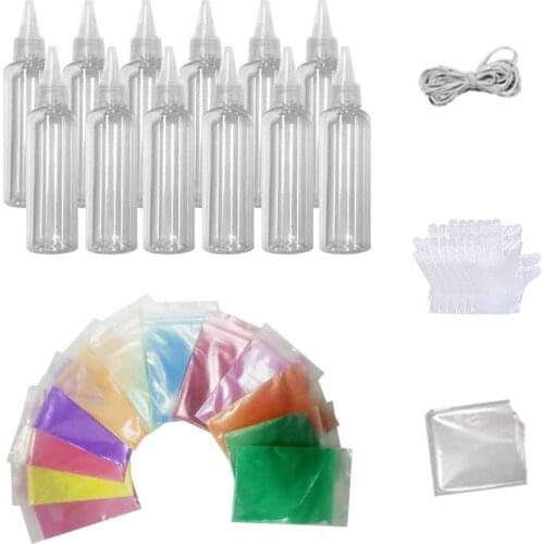 Tie Dye Kit Super Absorbent Safe Cotton Linen Clothing Dyes DIY Dyeing Hand Tool Kit 12 Colors for Kids Painting DIY Tools