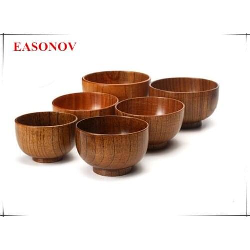 Natural jujube bowl children lunch case wooden storage box 9.5-15cm