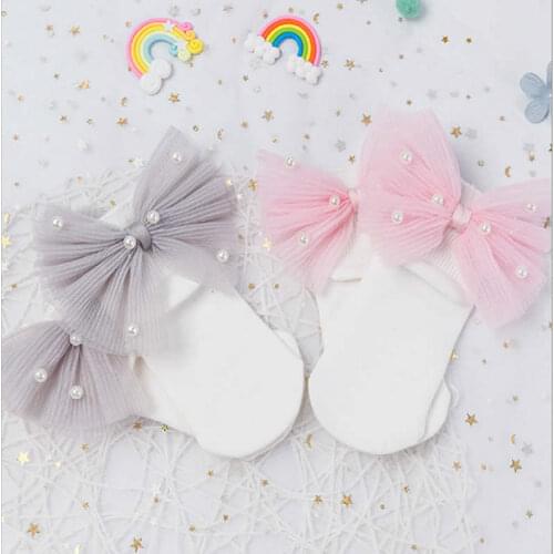 1-8 years old baby socks new cotton socks princess organza butterfly children girl Princess socks