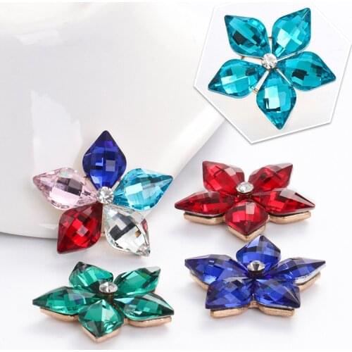 10*14mm cristal glass strass rhinestones with silver diamond claw buckle sew on rhinestone applique for needlework shoes clothes