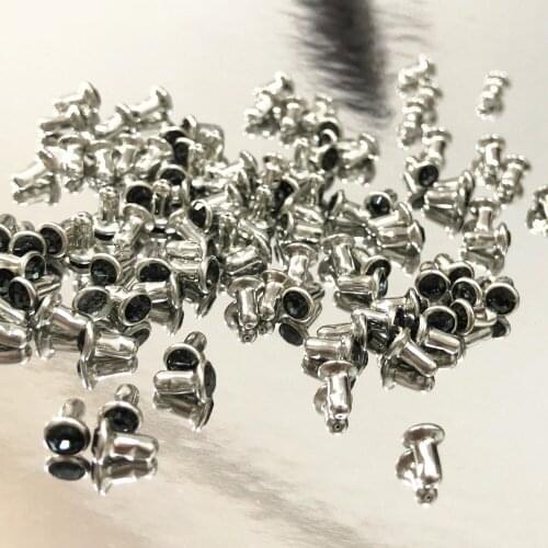 New Coming DIY 100PCS 4MM CZ++ Gray Crystal Rivets Leather Craft Punk Studs Fit Leather-Craft DIY Making Shipping Free