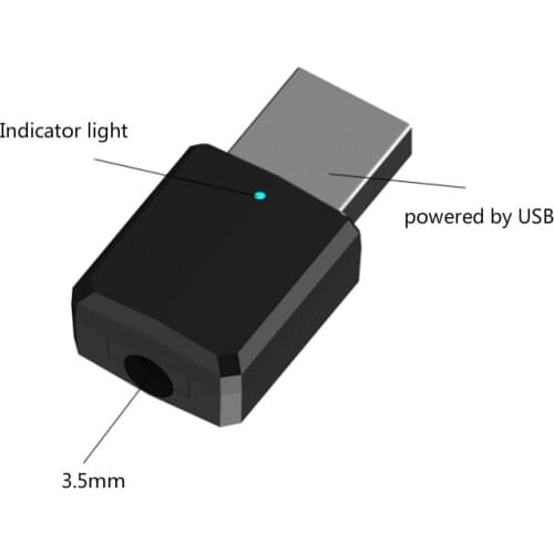 Bluetooth 5.0 Audio Receiver Transmitter Mini 3.5mm AUX Stereo Bluetooth Transmitter for Speaker TV PC Wireless Adapter for Car