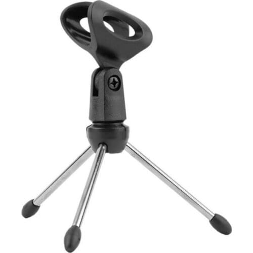 Mini Portable Microphone Bracket Stand Tripod Desktop Adjustable Mic Holder Microphone Accessories for Meeting Room, School