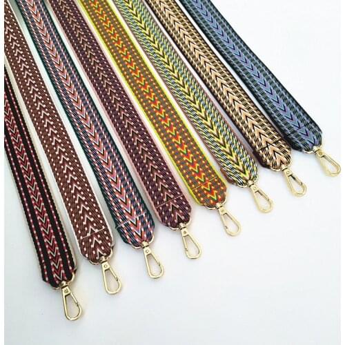 Rainbow Adjustable Obag Straps Width 3.8CM Nylon Colored Belt Bag Strap Hanger Handbag Accessories for Decorative Obag Handle