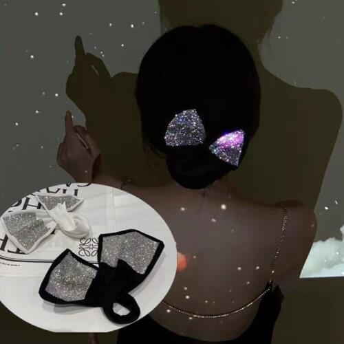 Diamond-studded Bow-knot Ball Head Hair Iron Girl Bow-knot Curler Fashion Printing Clip Lazy Curling Rod Styling Tool