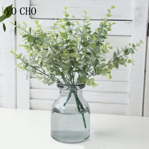 Nordic Wind Artificial Plants Bunch Eucalyptus Money Leaf Home Wedding Decor Flower Wreath Arrangement Photography Props Purple