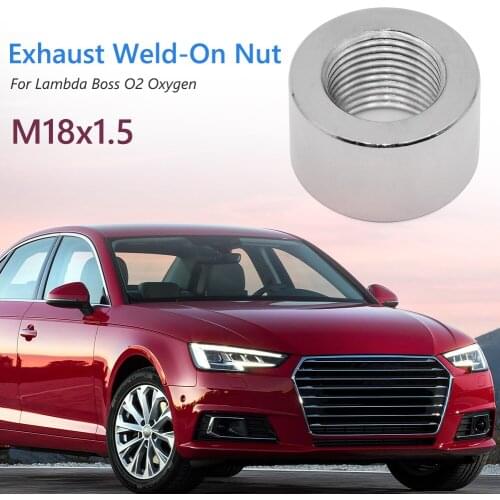 Standard Oxygen Sensor Bung 304 Stainless Steel O2 Sensor Nut Fitting M18 x 1.5 Outdoor Anti-resistance Repairing Parts
