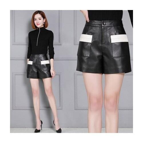 Top brand New Autumn 2020 and Winter Sheep Slim Wide Leg Shorts KS47 high quality