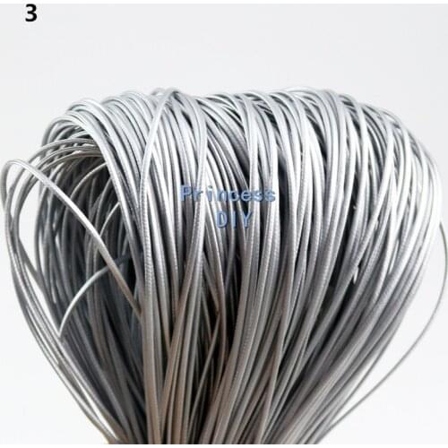 20M/Lot Jewelry Making Finding 2mm Light Grey Leather Cord String PU Bias DIY HairBow Chocker Necklace Accessories Trim