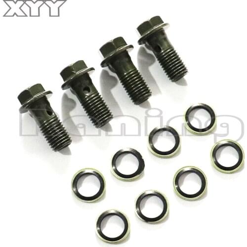 Motorcycle parts oil cooler adapter oil cooler fittings screw brake M8 or M10 screws with gasket oil cooler line bolts screws