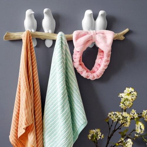 0303TB015 American country decorative hook wall hanging coat hook creative bird hanger room wall coat hat key frame rack