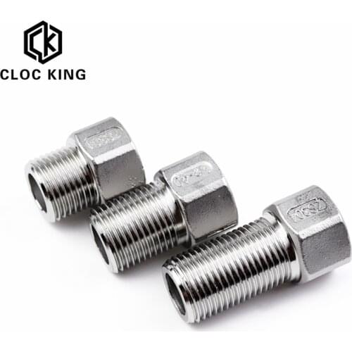 1/2" DN15 BSP Male x Female Barrel Nipple 304 Stainless Steel Pipe Fitting Connector Joint Adapter Length 50mm