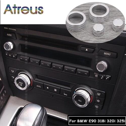 1pcs Aluminum Air Conditioning Sound Knob Covers Interior Decoration For BMW E90 3 Series 318i 320i 325i 2005-2013 Accessories