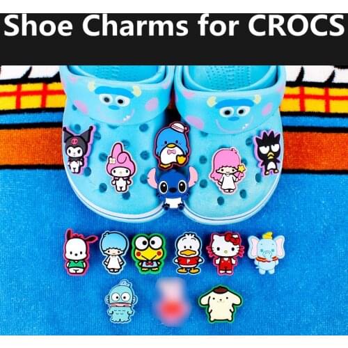 1pcs Cute Animal Sanrio Hello Kitty Croc Charms Elegance Hellokitty Accessories PVC Shoe Decoration for Women Boys Friends Gift
