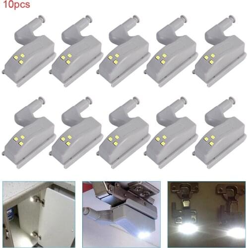 10pcs Universal Led Hinge Light Under Cabinet Cupboard Inner Hinges Lamp Closet Wardrobe Sensor Lights петли мебельныеA1