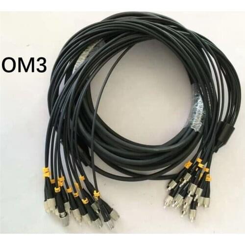 200M 12 cores TPU Patchcord OM3 MM waterproof LC SC FC multimode Armored fiber patch lead Outdoor FTTA jumper 12C 6.0mm