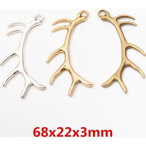 5pcs zinc alloy Animal antlers Charms for Jewelry Making 5798