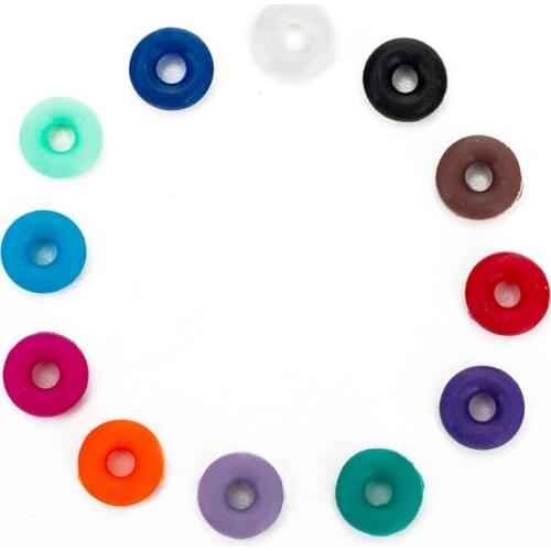 6MM colorful Rubber Clip Charms Safety Stopper Beads Silicone safety non-slip hose Original Brand Charm Bracelets Accessories