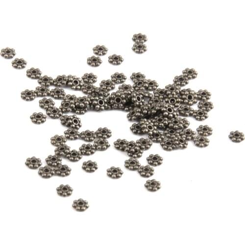 600pcs 4mm Flower Snowflake Rondelle Spacers Beads Jewellery Making Findings