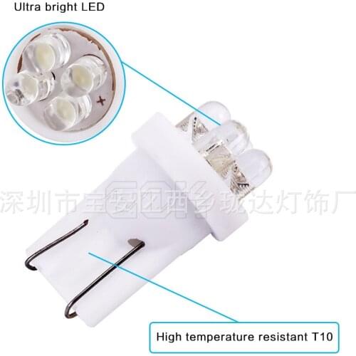 12V Car Bulb T10 4 Lamp 4led Roof Lamp License Plate Lamp White Red Blue Led Lights for Car Car Led Light Clearance Sale Items