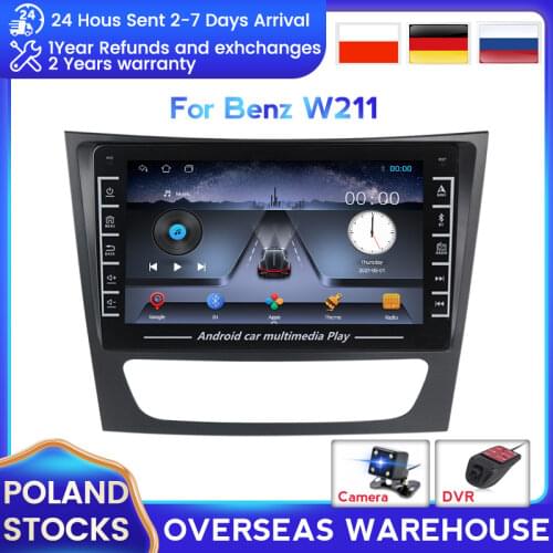 2din IPS 4core Android Car Radio GPS For Mercedes Benz E-Class W211 E200 E220 E350 E240 E280 CLS 350 W219 W463 CLK W209 WiFi BT