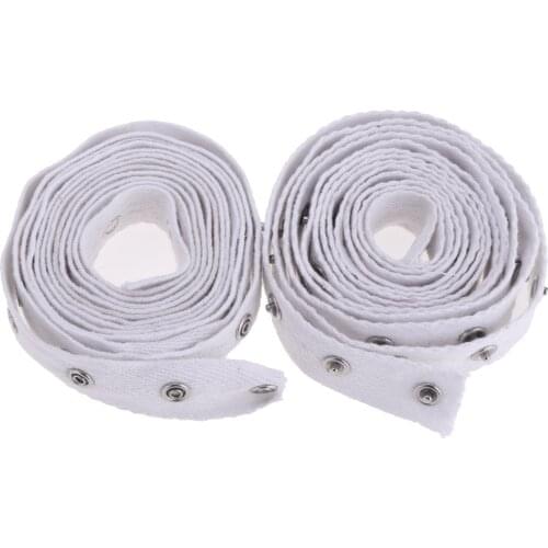 White Snap Buttons Tape Metal Polyester Sewing Fasteners 2 Yard 2 Cm Ribbons