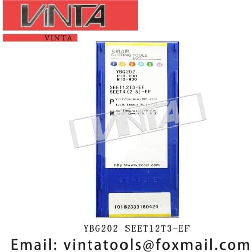 Free shipping high quality 10pcs/lots YBG202 SEET12T3-EF cnc carbide milling inserts