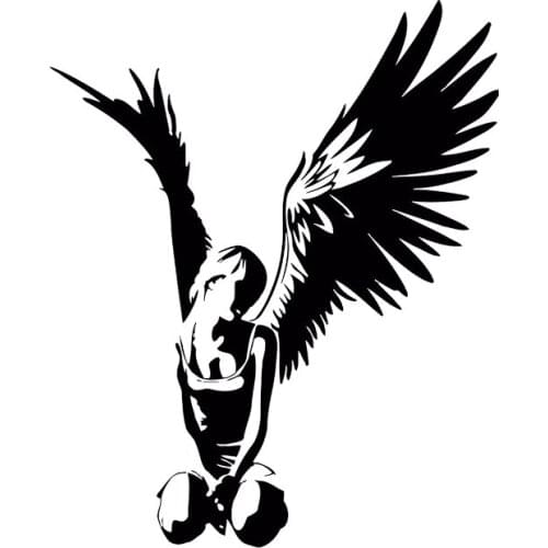 Fuzhen Boutique Decals Exterior Accessories Beautiful Elegant Angel Car Sticker High Quality Covering The Body Decal Black/White