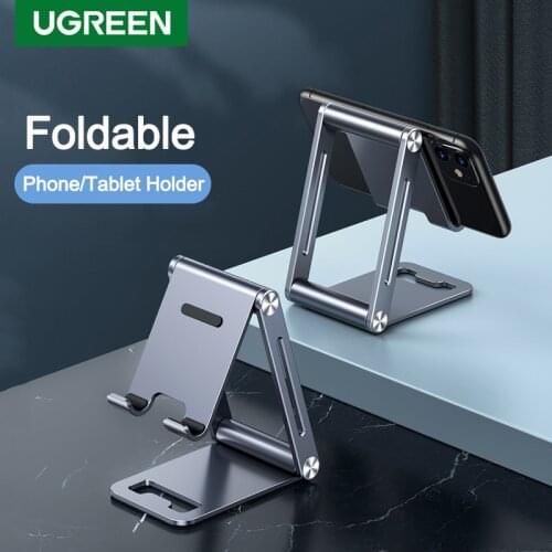 Ugreen Alloy Phone Holder Stand for iPhone 12 Redmi Adjustable Mobile Phone Holder Smartphone Desk Tablet Holder Support Video